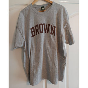 Ivysport Mens BROWN University T-Shirt Gray Brown Short Sleeve Providence 2XL